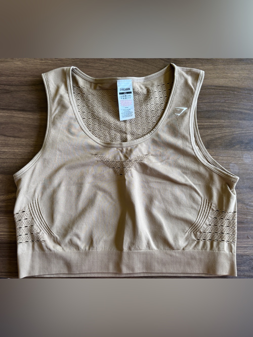 Gymshark Taupe Seamless Crop Sports Bra
